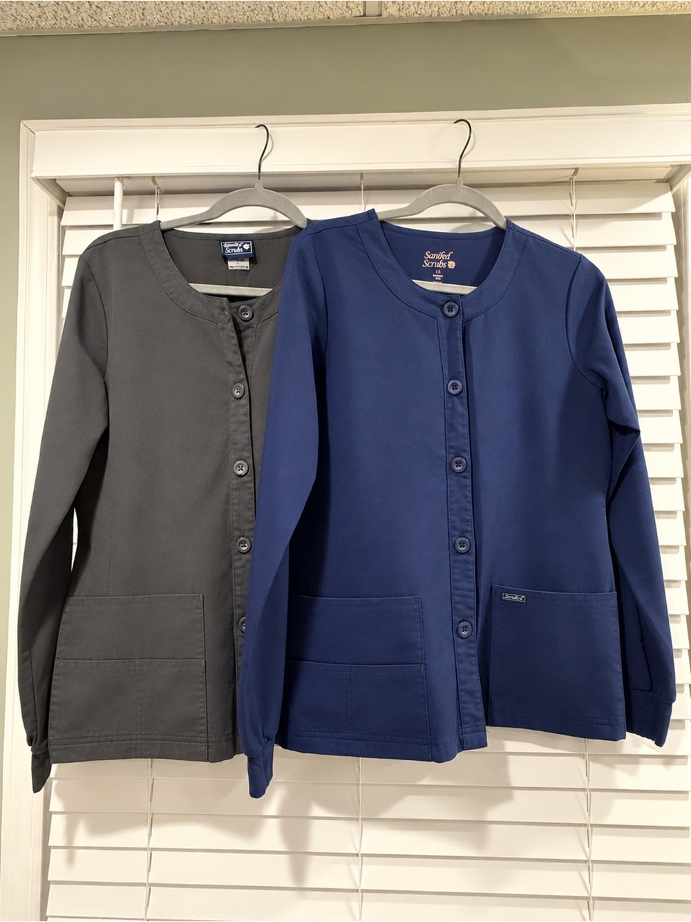 Sanibel Scrub Jackets - Navy and Charcoal